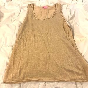 Lilly Pulitzer gold tank